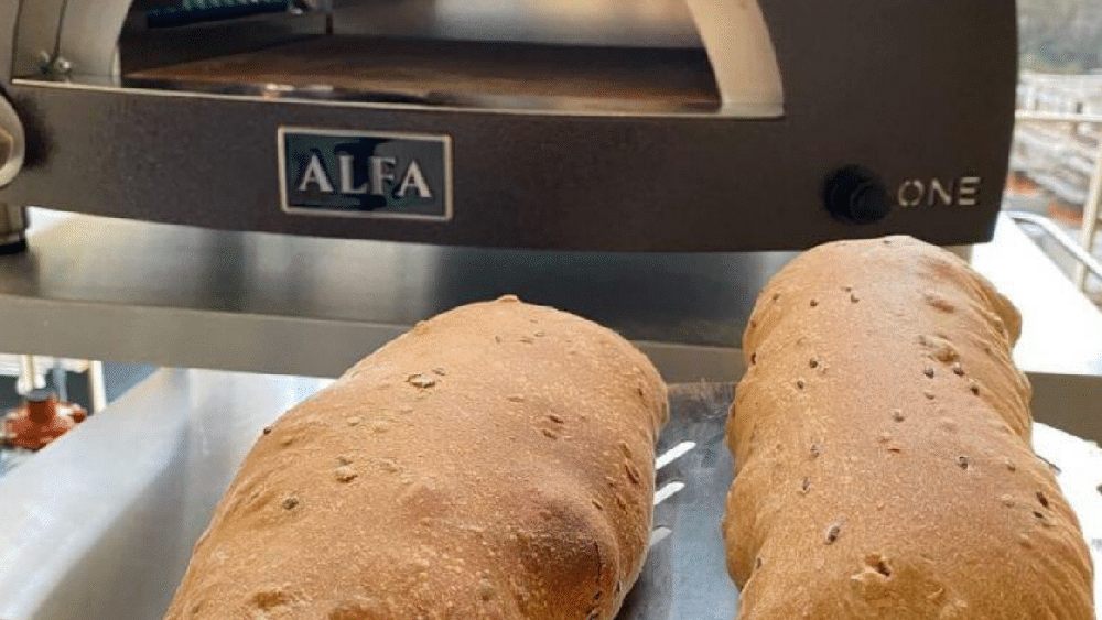 Home-made wholemeal multigrain BREAD baked in the One gas - fired oven